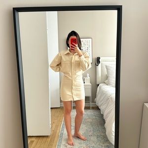 CREAM DENIM DRESS // ZARA